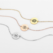 Load image into Gallery viewer, Mini birth flower bracelet [Engrave]
