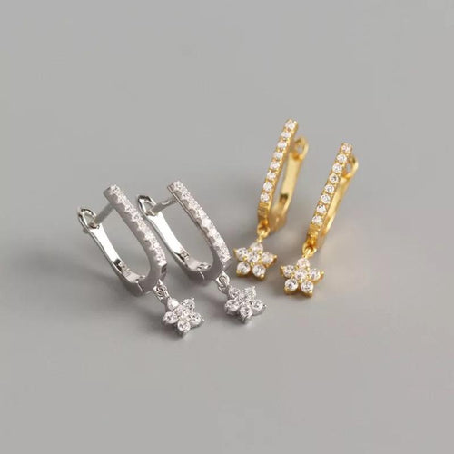 Floral Huggies Earrings
