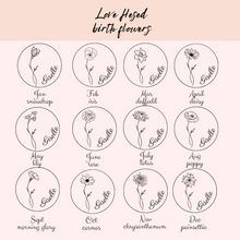 Load image into Gallery viewer, Single Birth flower necklace Design 2 [Engrave]
