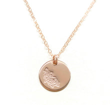 Load image into Gallery viewer, Hand-stamped Gold-filled Birth flower Necklace (12 designs available)
