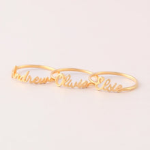 Load image into Gallery viewer, Personalised Name Ring [Script font]

