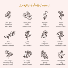 Load image into Gallery viewer, Hand-Stamped Birth Flower with Initial pendant [Gold-filled]
