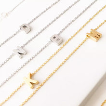 Load image into Gallery viewer, Delia Tiny alphabet necklace
