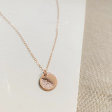 Load image into Gallery viewer, Hand-stamped Gold-filled Birth flower Necklace (12 designs available)
