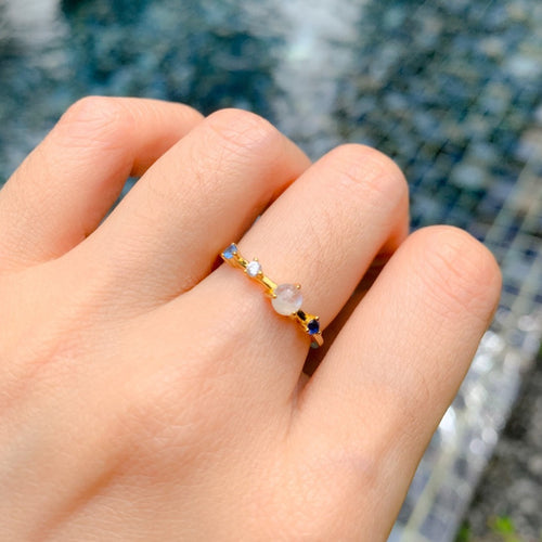 Moonstone Circle of Life Ring