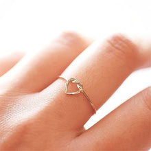 Load image into Gallery viewer, Gold filled Heart Knot Ring
