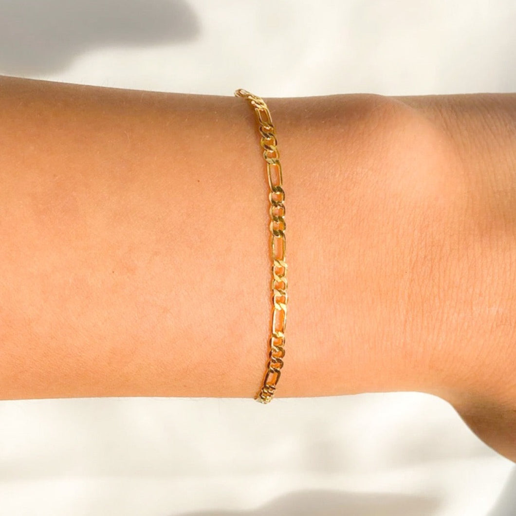 Gold-filled Figaro bracelet