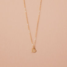 Load image into Gallery viewer, Heart Initial Necklace [Gold-filled]
