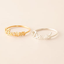 Load image into Gallery viewer, Personalised Name Ring [Script font]
