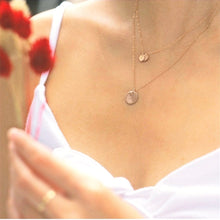 Load image into Gallery viewer, Hand-stamped Gold-filled Birth flower Necklace (12 designs available)
