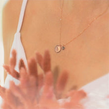 Load image into Gallery viewer, Personalised birth flower and initial necklace
