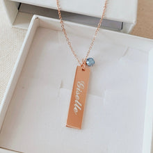 Load image into Gallery viewer, engraved bar necklace
