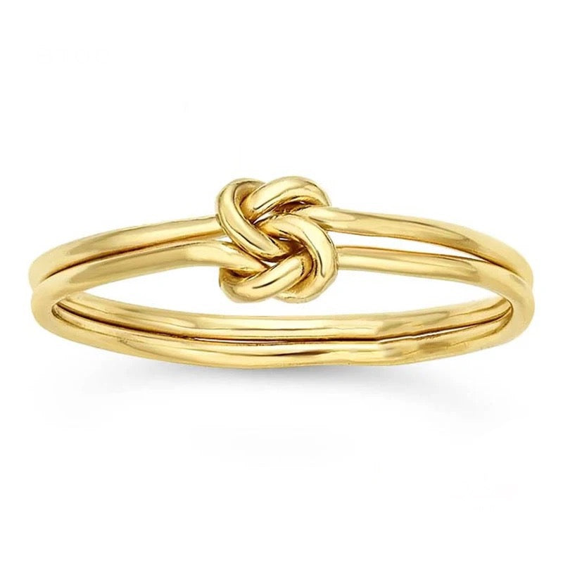 Isla Double Knot Promise ring [Gold-filled]