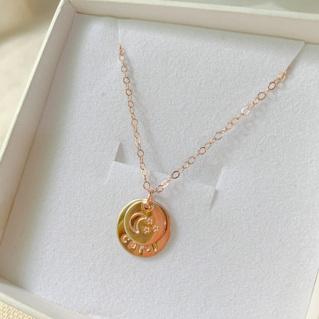 Gold-filled Amelie - 13mm and 10mm pendant
