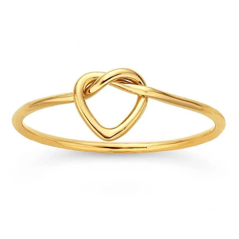 Gold filled Heart Knot Ring