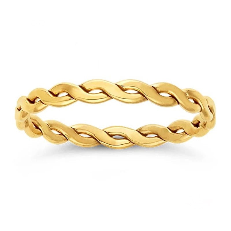 Gold filled Eternal Braid Ring