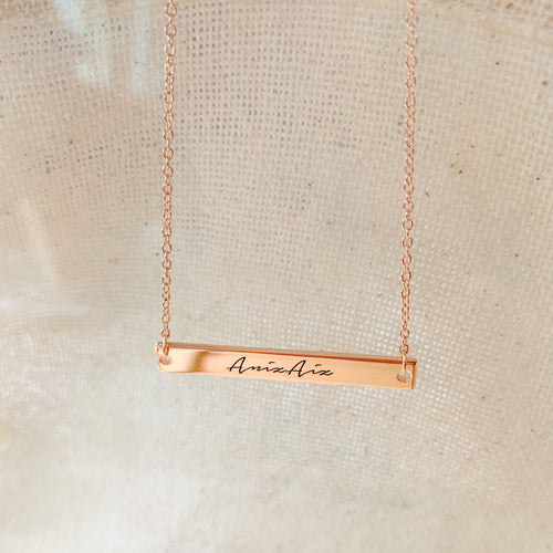 Engraved name necklace