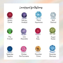 Load image into Gallery viewer, You+Me Heart birthstone bracelet
